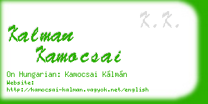 kalman kamocsai business card